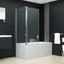 foldbar brusevæg 120x68x130 cm sikkerhedsglas