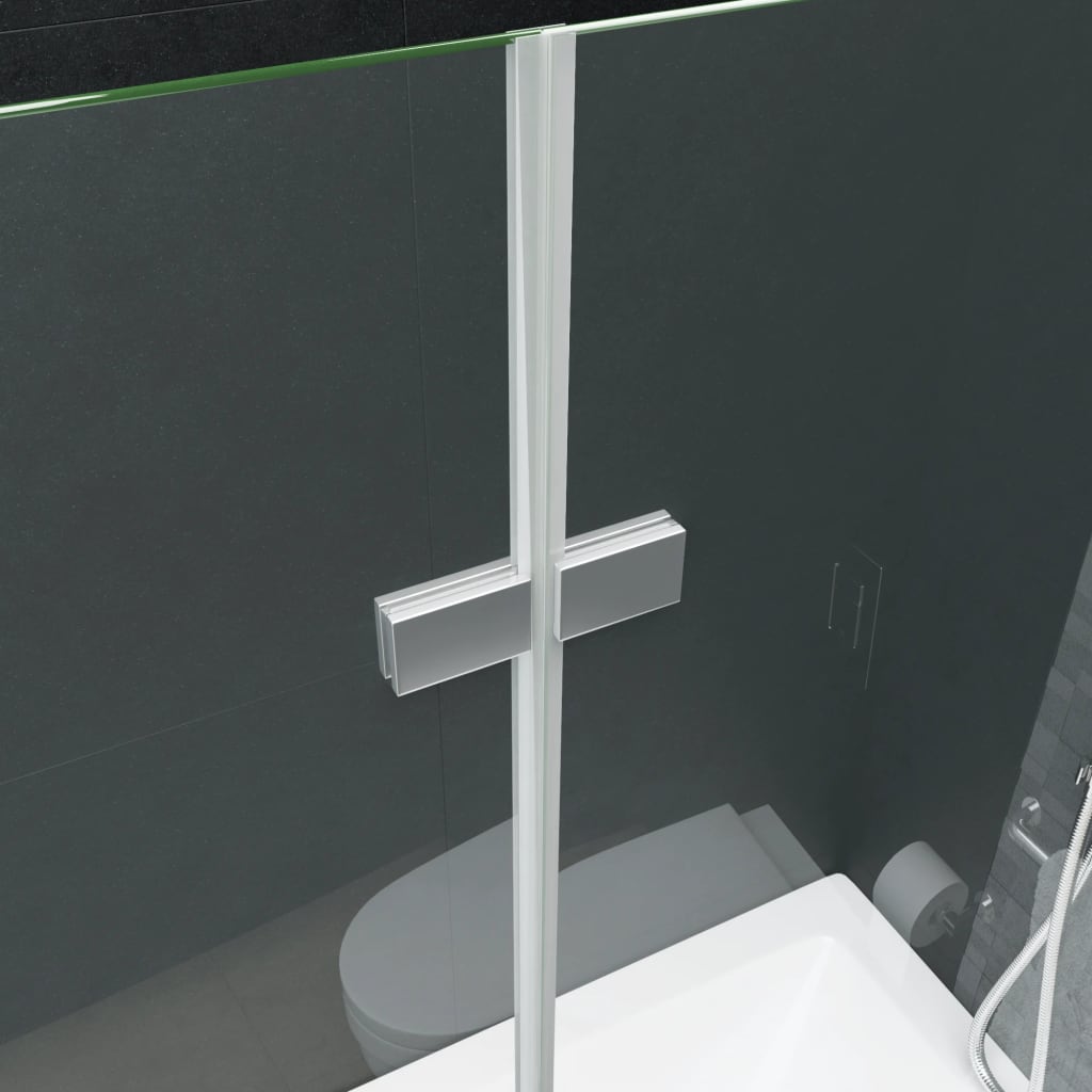 foldbar brusevæg 120x68x130 cm sikkerhedsglas