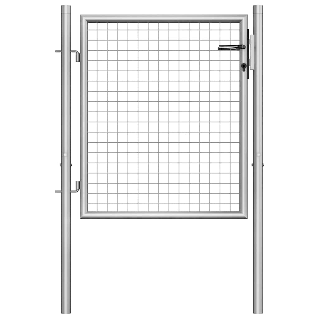 havelåge galvaniseret stål 105x75 cm sølv