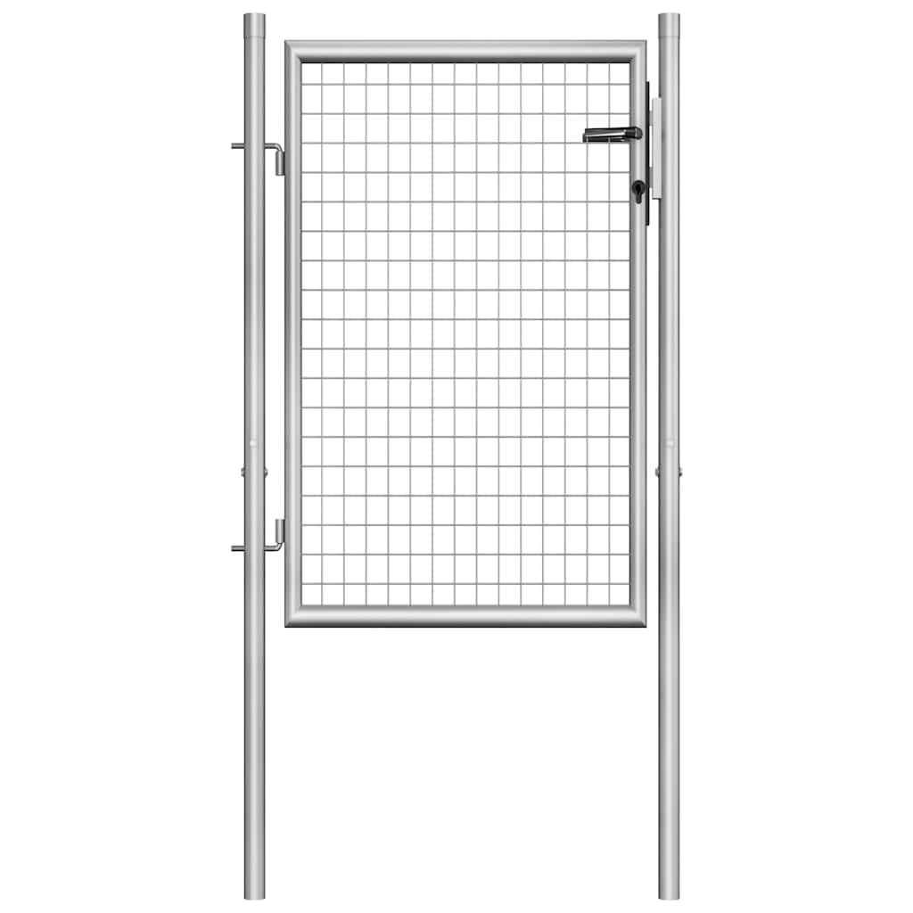 havelåge galvaniseret stål 105x100 cm sølv