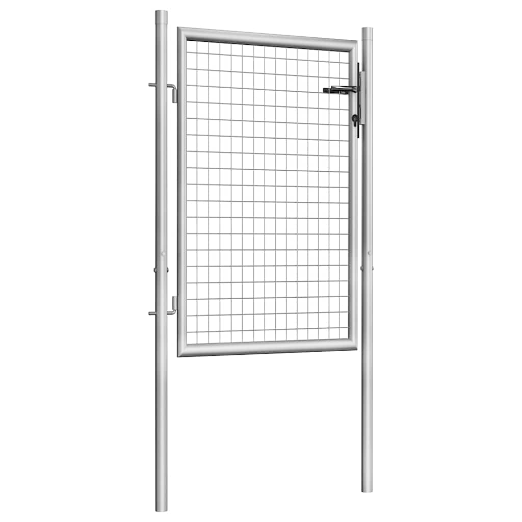 havelåge galvaniseret stål 105x100 cm sølv