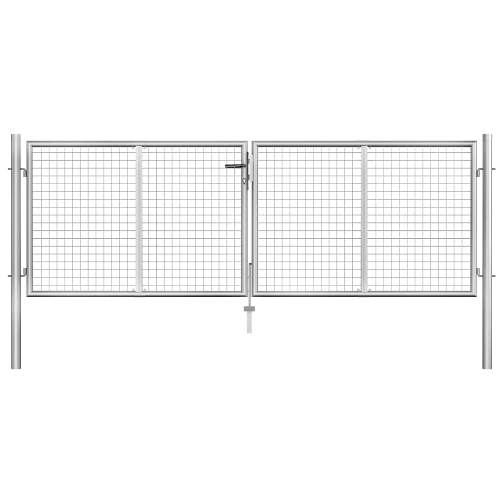havelåge galvaniseret stål 306x75 cm sølv