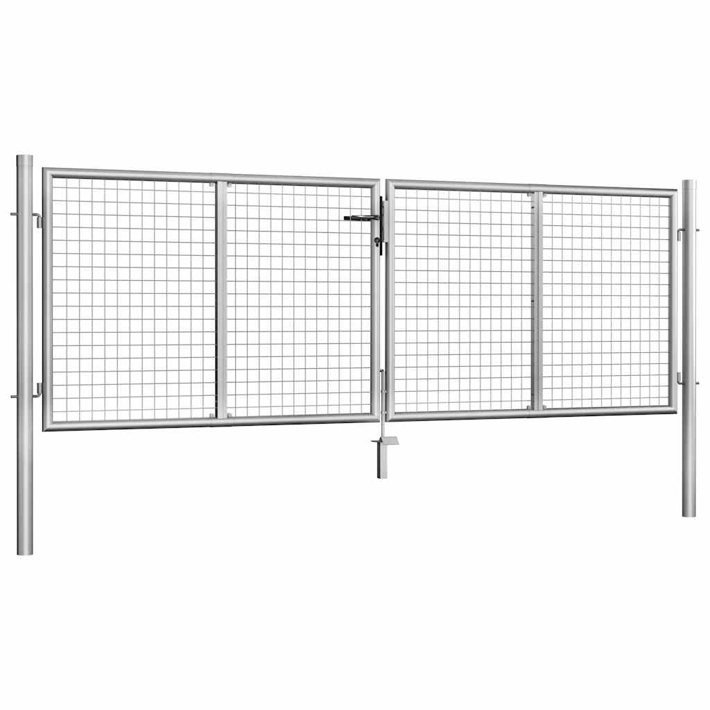 havelåge galvaniseret stål 306x75 cm sølv