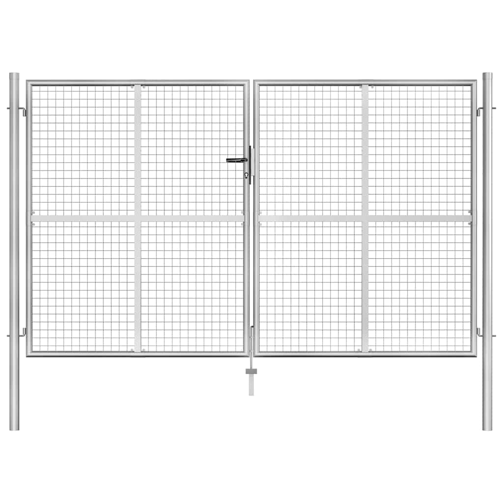 havelåge galvaniseret stål 300x150 cm sølv