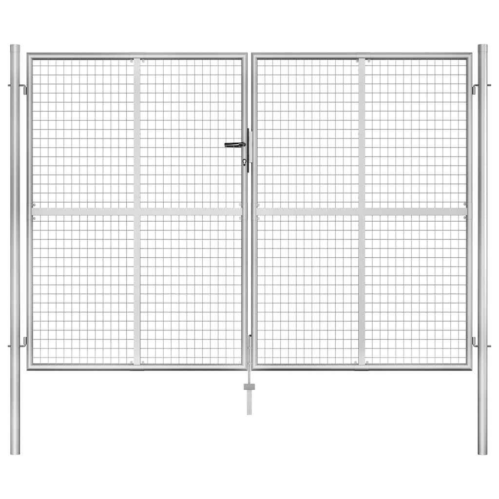 havelåge galvaniseret stål 306x175 cm sølv