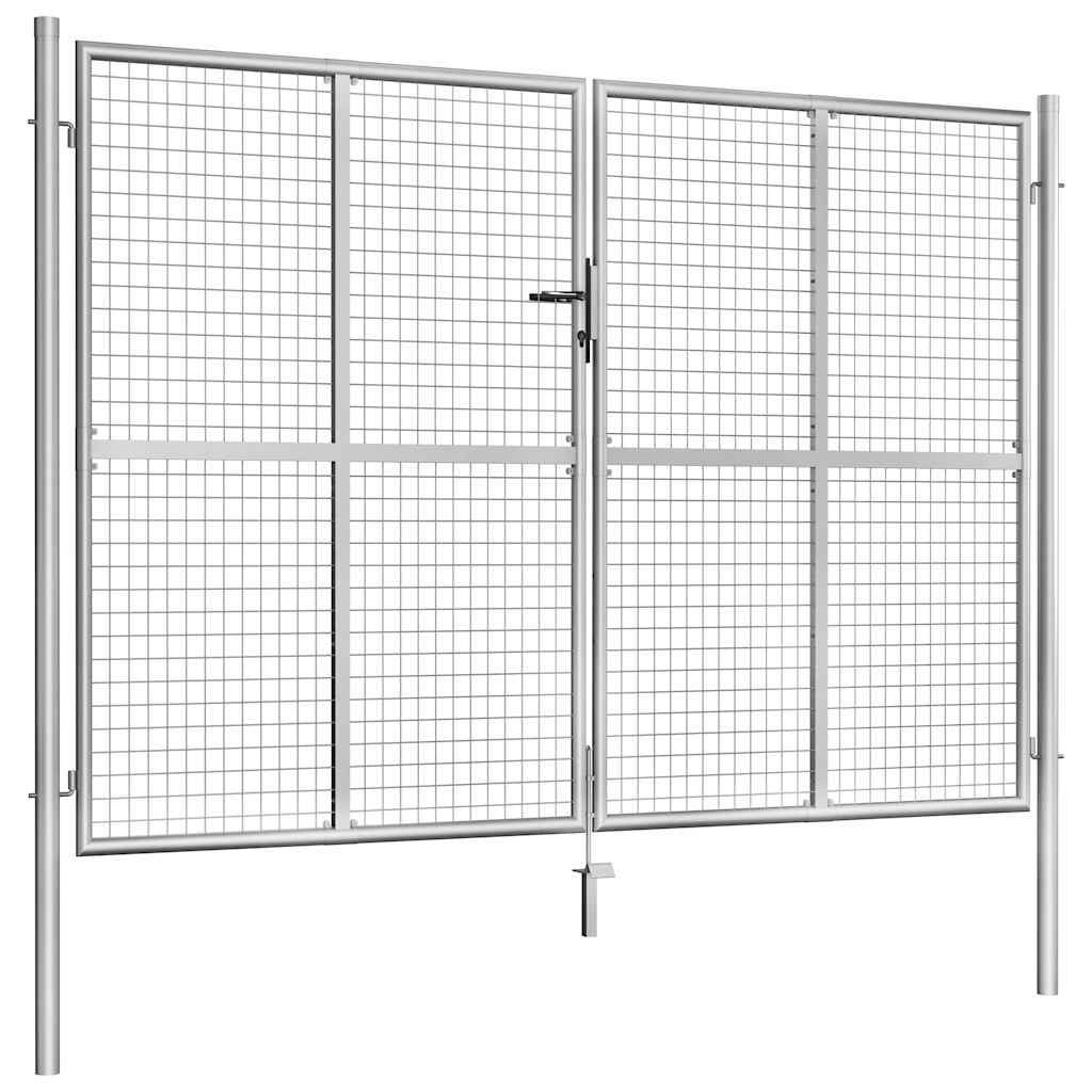 havelåge galvaniseret stål 306x175 cm sølv
