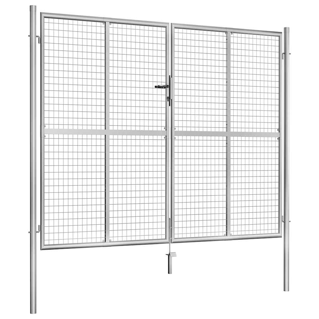 havelåge galvaniseret stål 306x200 cm sølv
