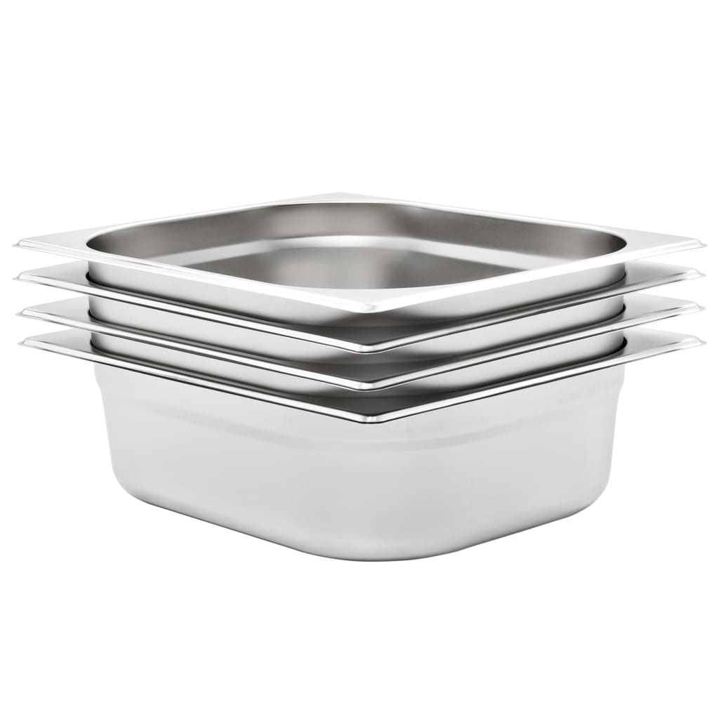 gastronorm beholder 4 stk. GN 1/2 100 mm rustfrit stål