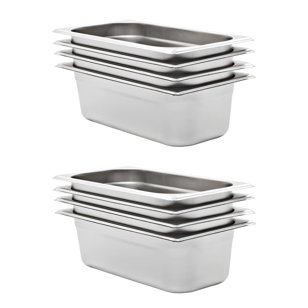 gastronorm beholder 8 stk. GN 1/3 100 mm rustfrit stål