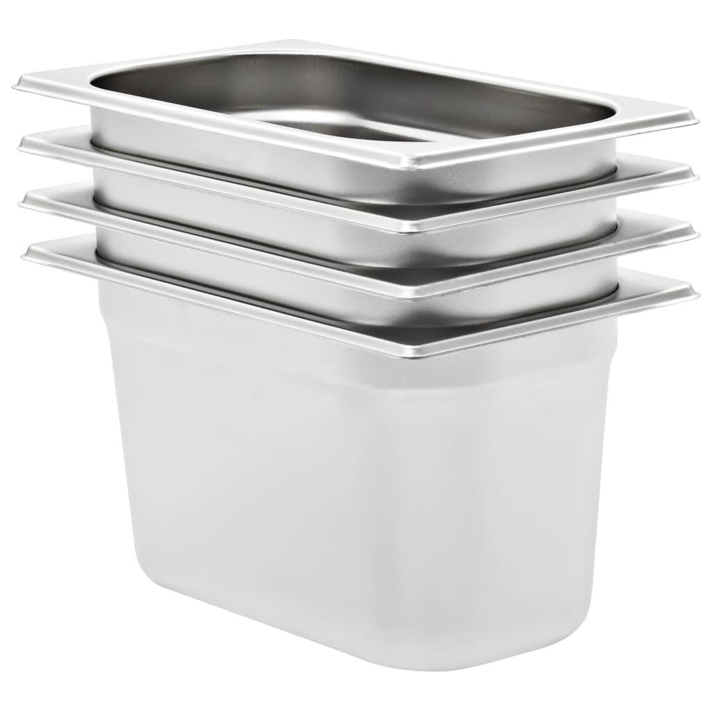 gastronorm beholder 4 stk. GN 1/4 150 mm rustfrit stål