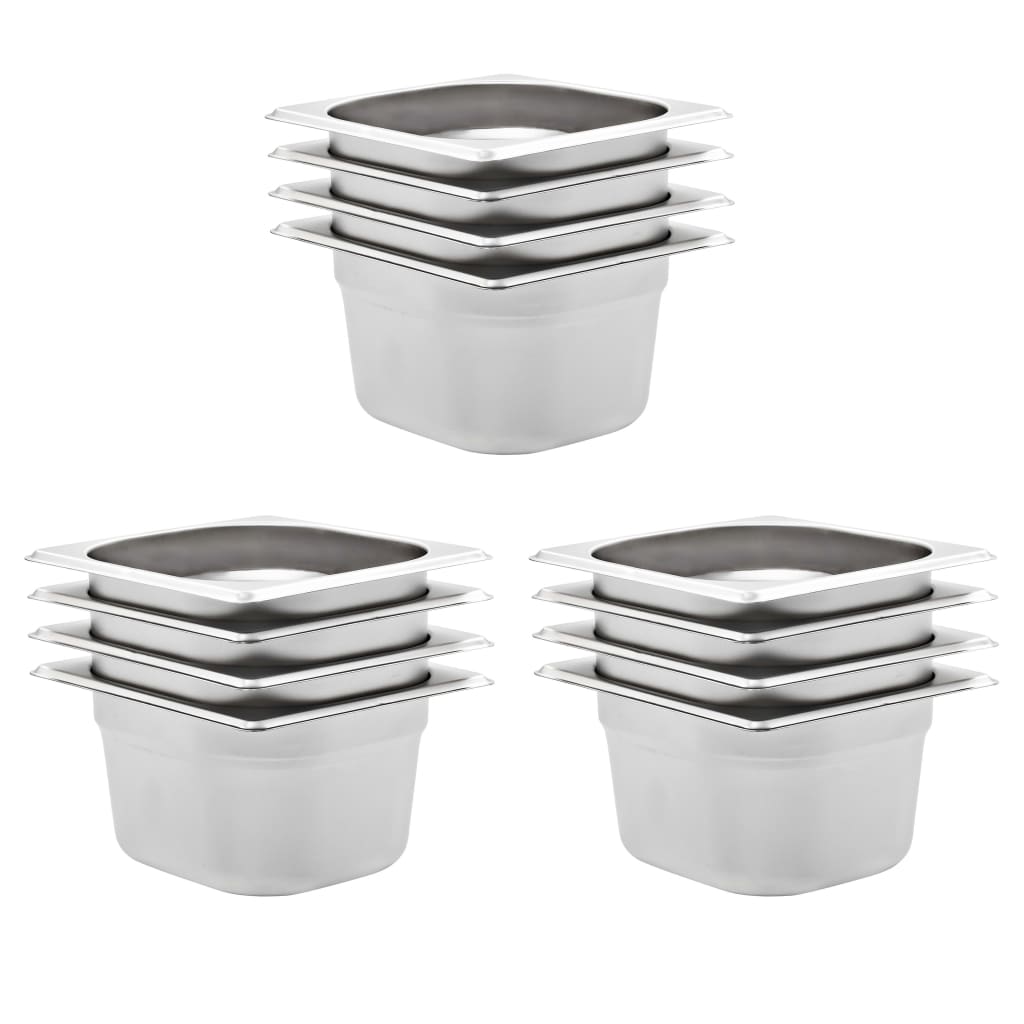 gastronorm beholder 12 stk. GN 1/6 100 mm rustfrit stål