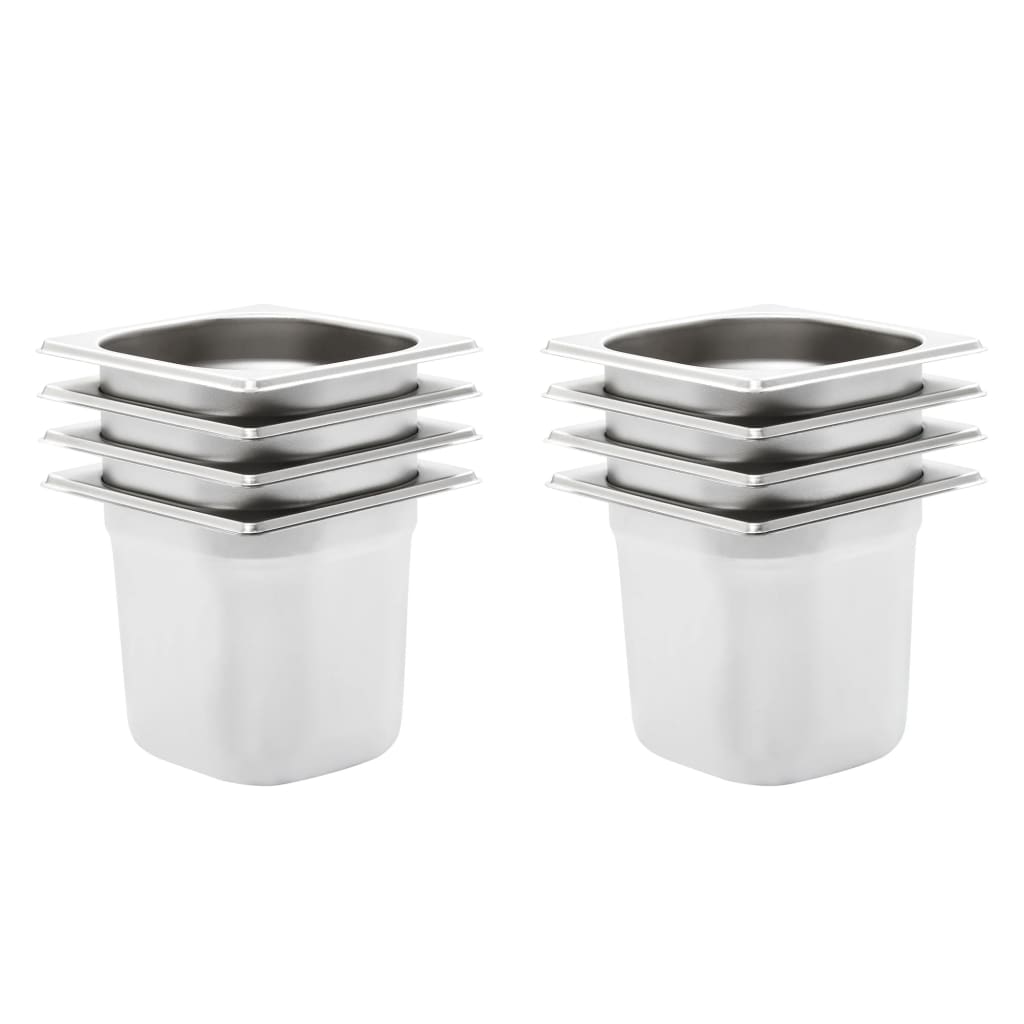 gastronorm beholder 8 stk. GN 1/6 150 mm rustfrit stål