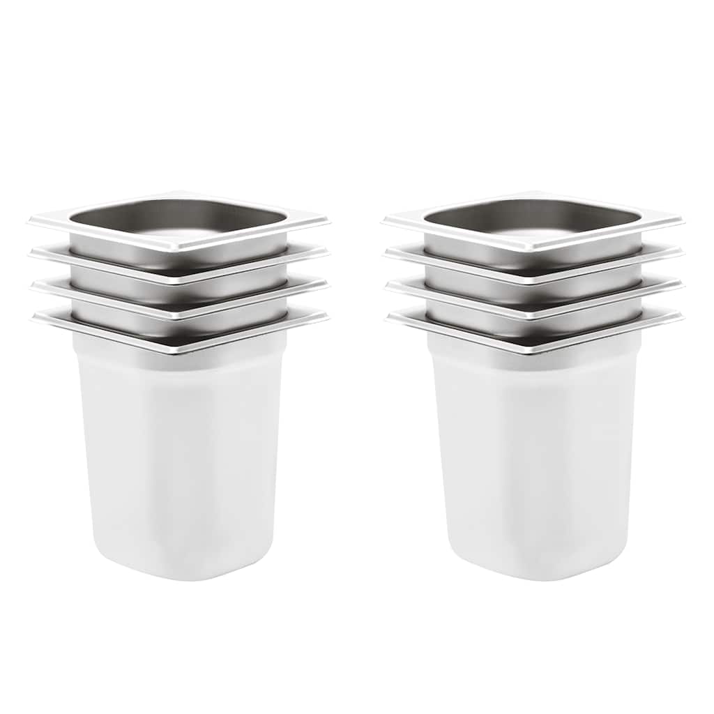 gastronorm beholder 8 stk. GN 1/6 200 mm rustfrit stål