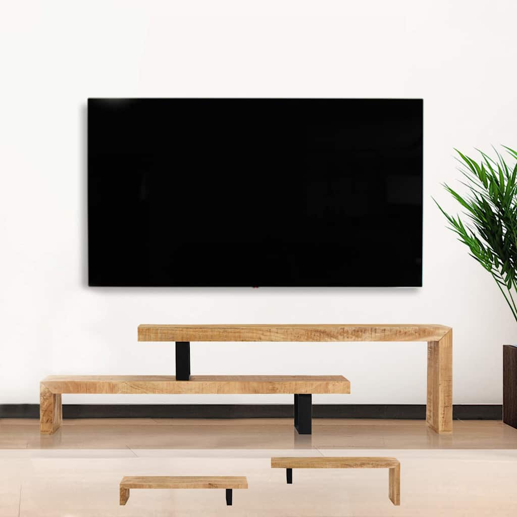 tv-bord massivt mangotræ