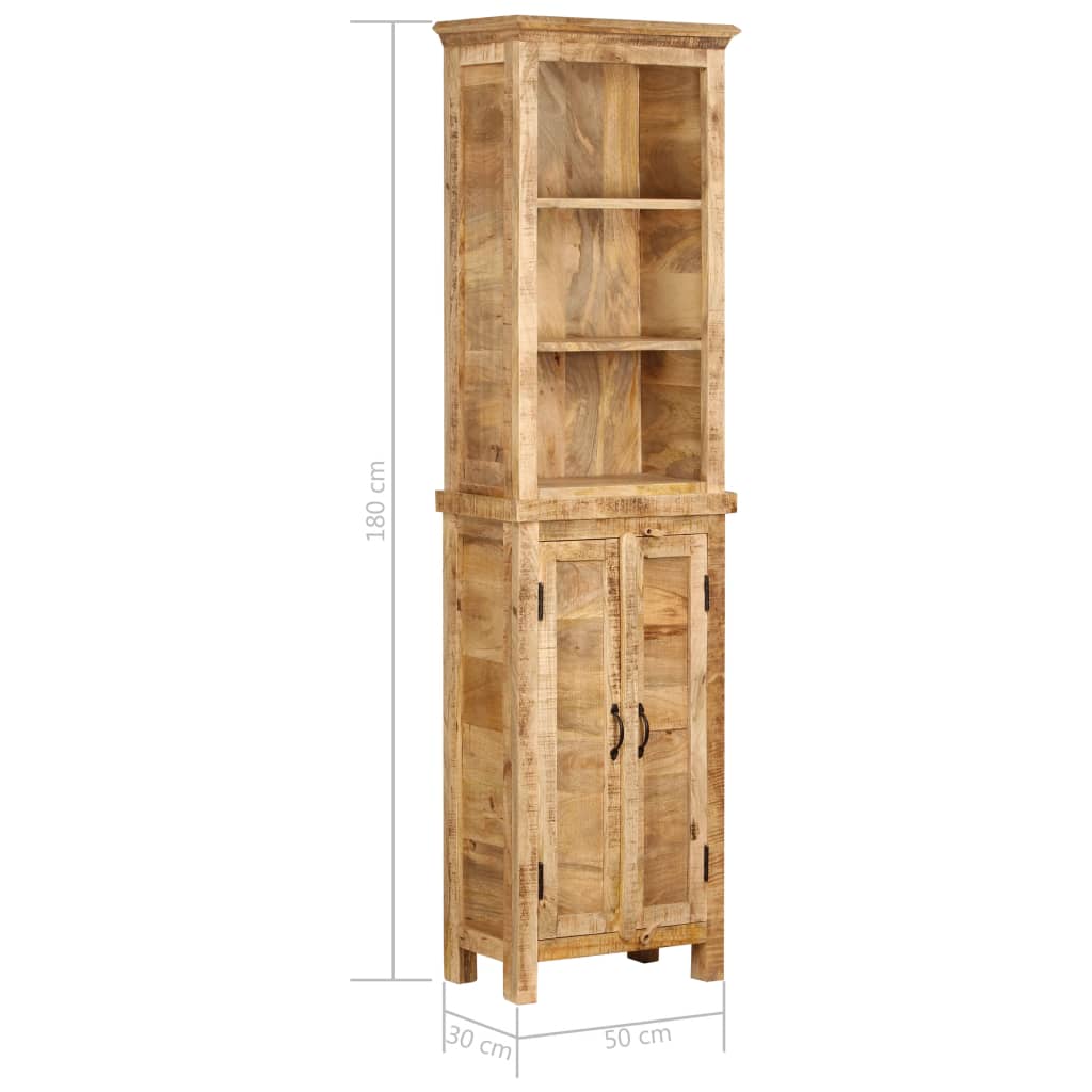 bogreol massivt mangotræ 50 x 30 x 180 cm