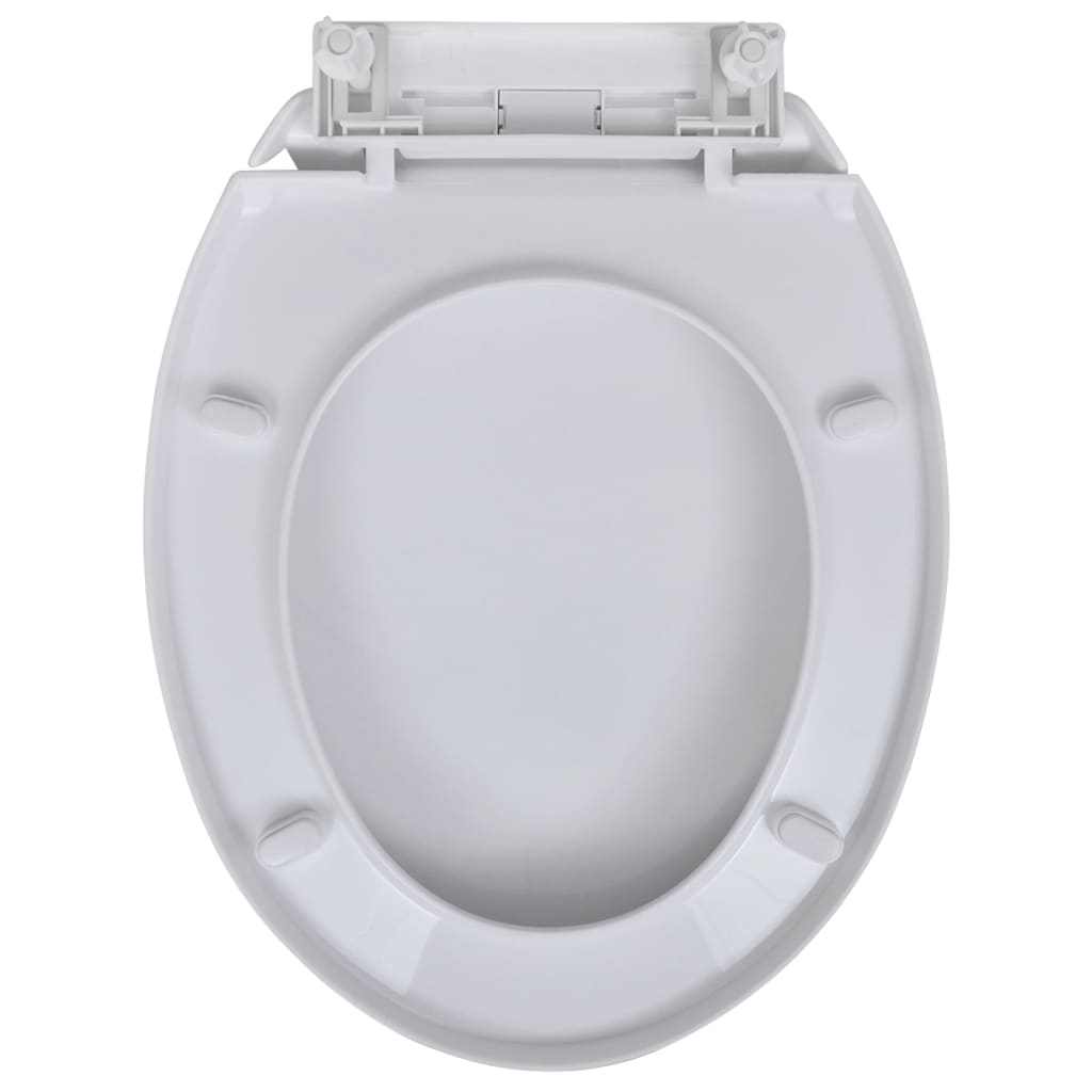 toiletsæder med soft close-låg 2 stk. plastik hvid