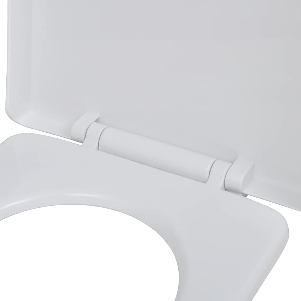toiletsæder med soft close-låg 2 stk. plastik hvid