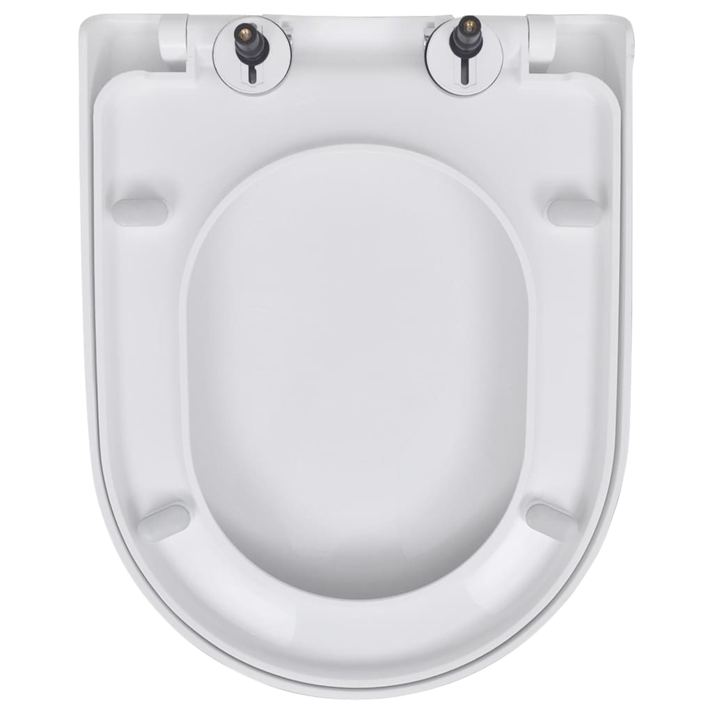 toiletsæder med soft close-låg 2 stk. plastik hvid