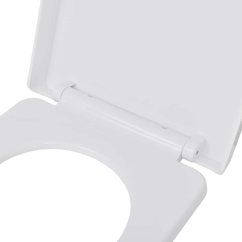 toiletsæder med soft close-låg 2 stk. plastik hvid