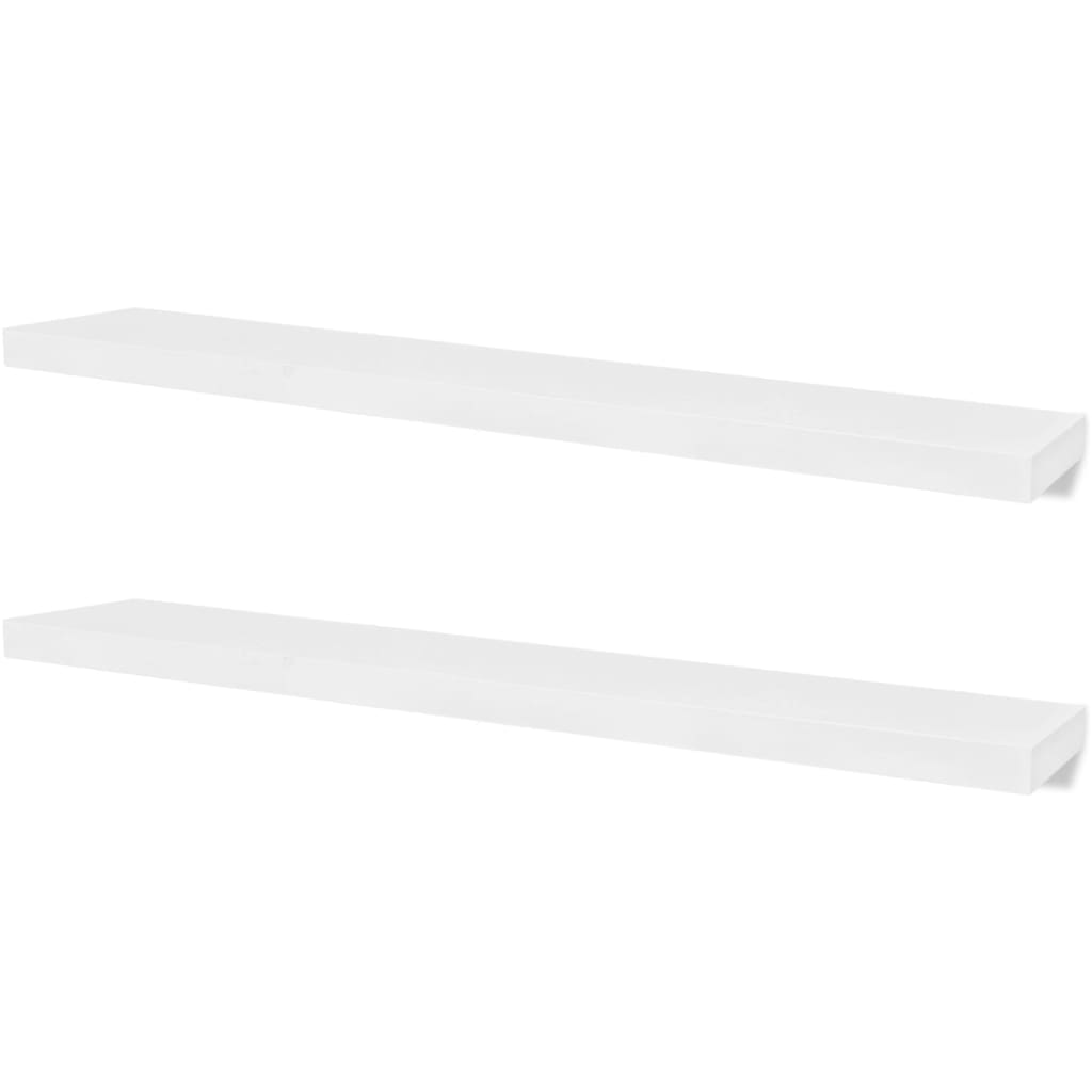 væghylder 4 stk. 120 cm hvid
