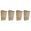 flagermuskasse 4 stk. træ 22 x 12 x 34 cm