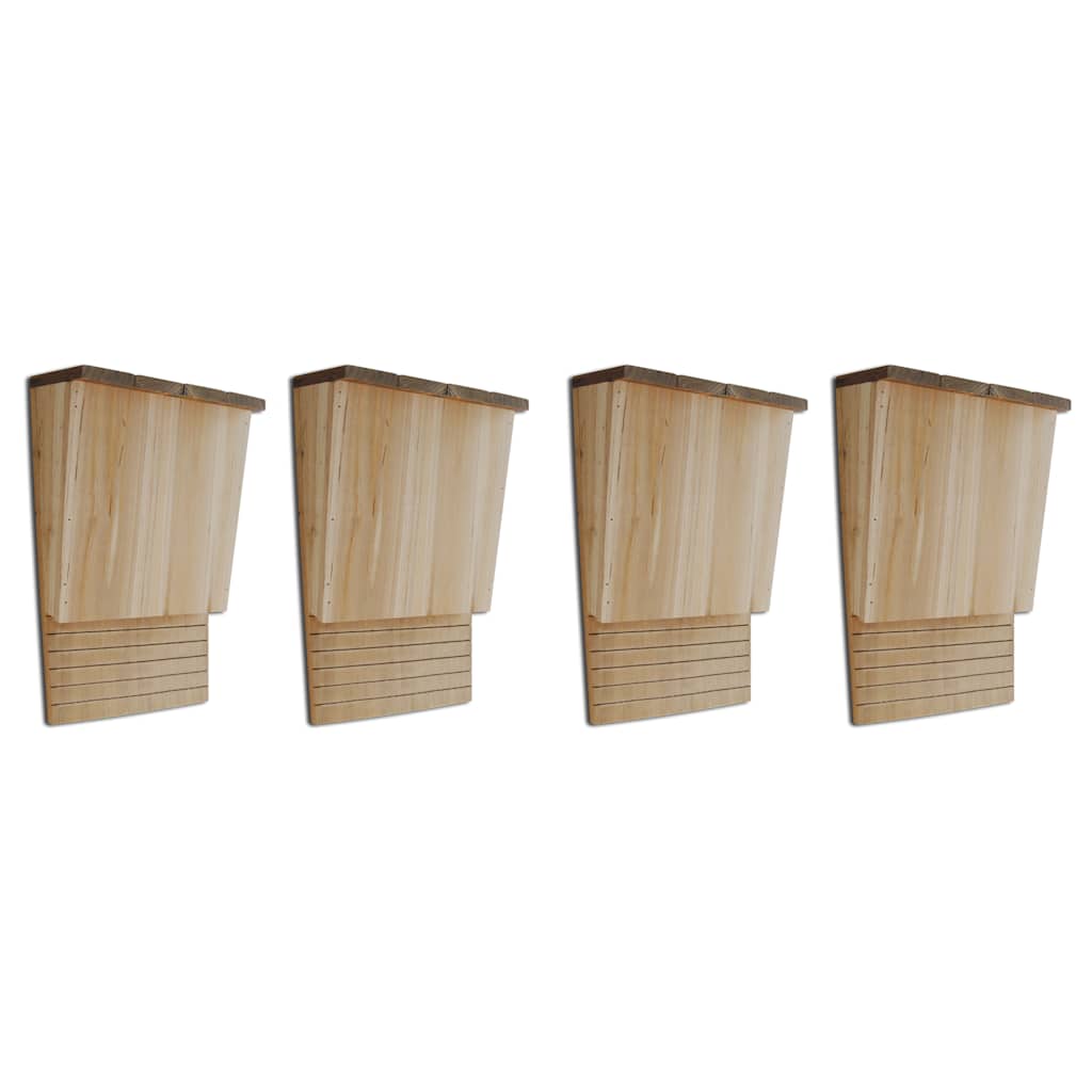 flagermuskasse 4 stk. træ 22 x 12 x 34 cm