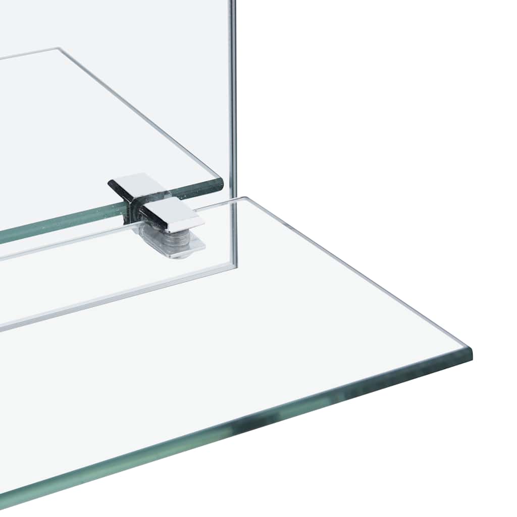 vægspejl med hylde 50x70 cm hærdet glas