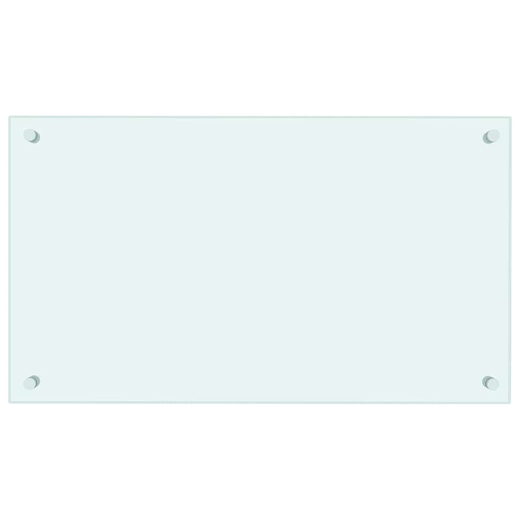 stænkplade 70x40 cm hærdet glas mælkeagtig