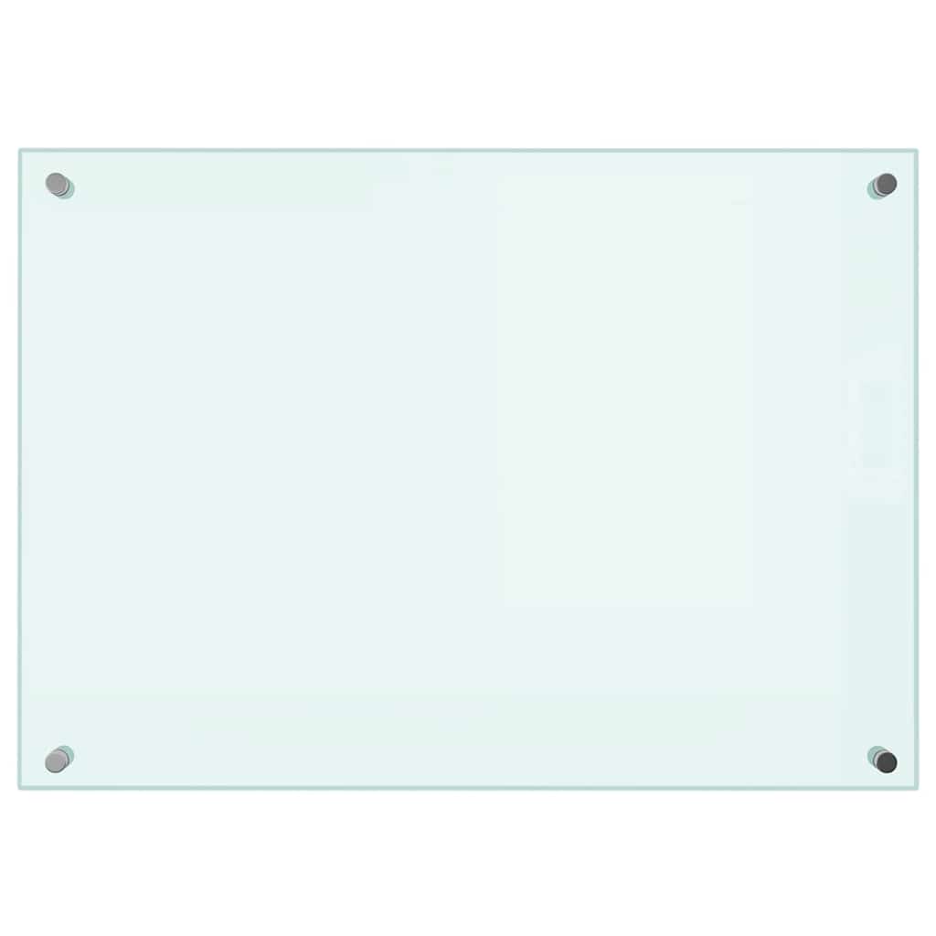 stænkplade 70x50 cm hærdet glas mælkeagtig