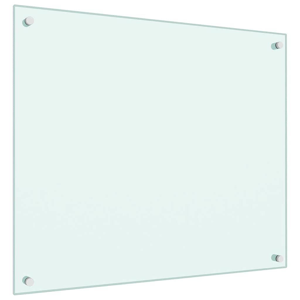 stænkplade 70x60 cm hærdet glas mælkeagtig