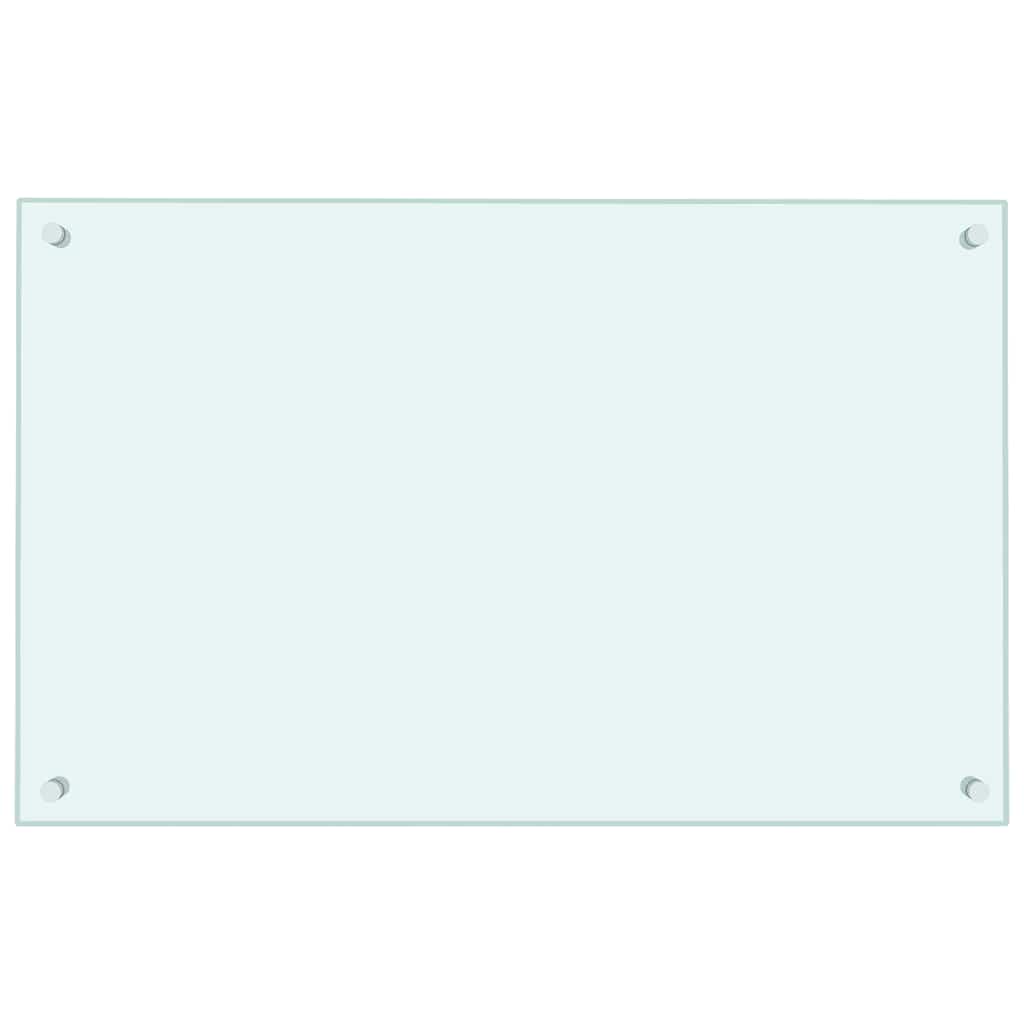 stænkplade 80x50 cm hærdet glas mælkeagtig