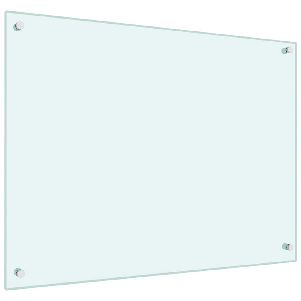 stænkplade 80x60 cm hærdet glas mælkeagtig