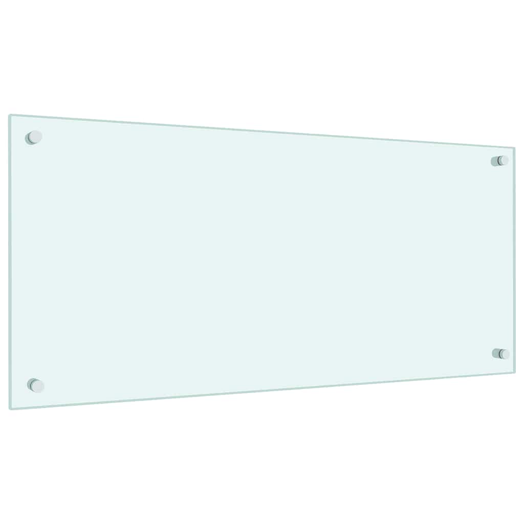 stænkplade 90x40 cm hærdet glas mælkeagtig