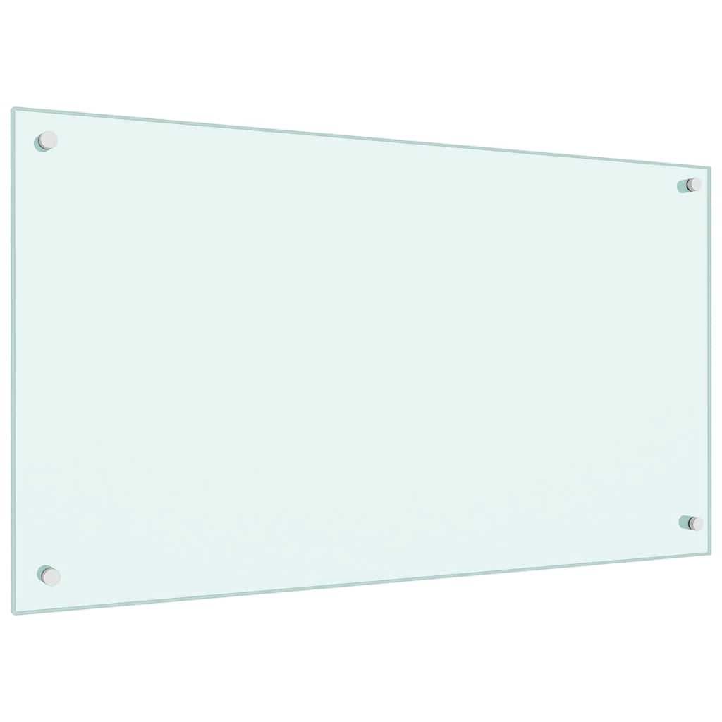 stænkplade 90x50 cm hærdet glas mælkeagtig