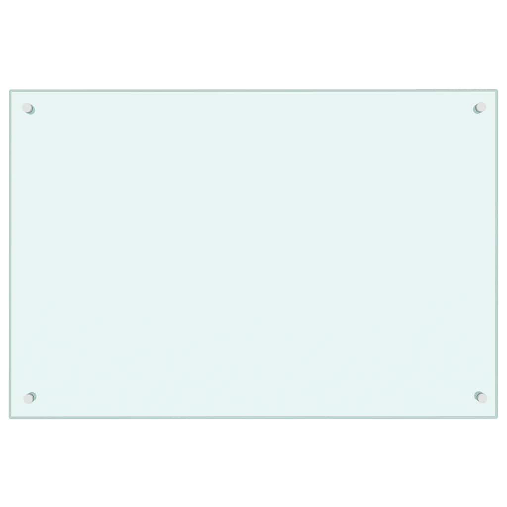 stænkplade 90x60 cm hærdet glas mælkeagtig