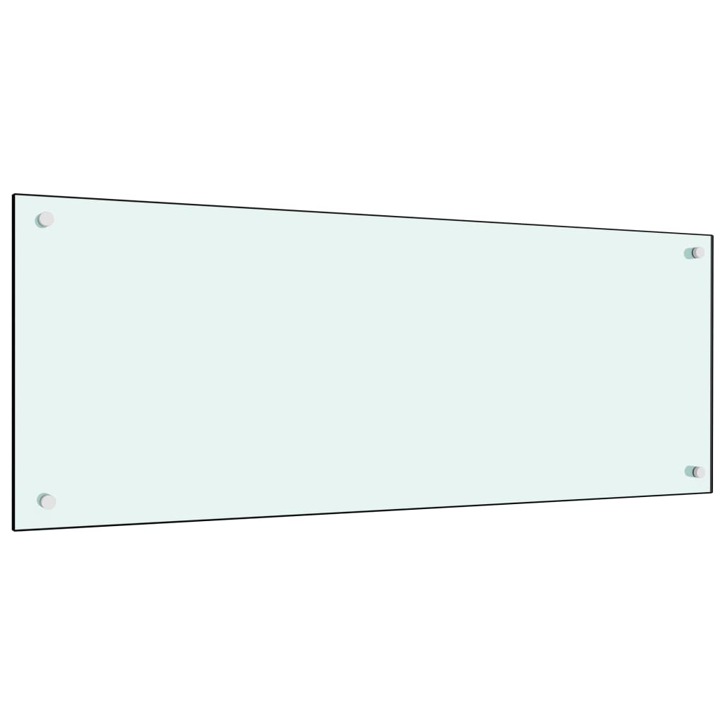 stænkplade 100x40 cm hærdet glas mælkeagtig
