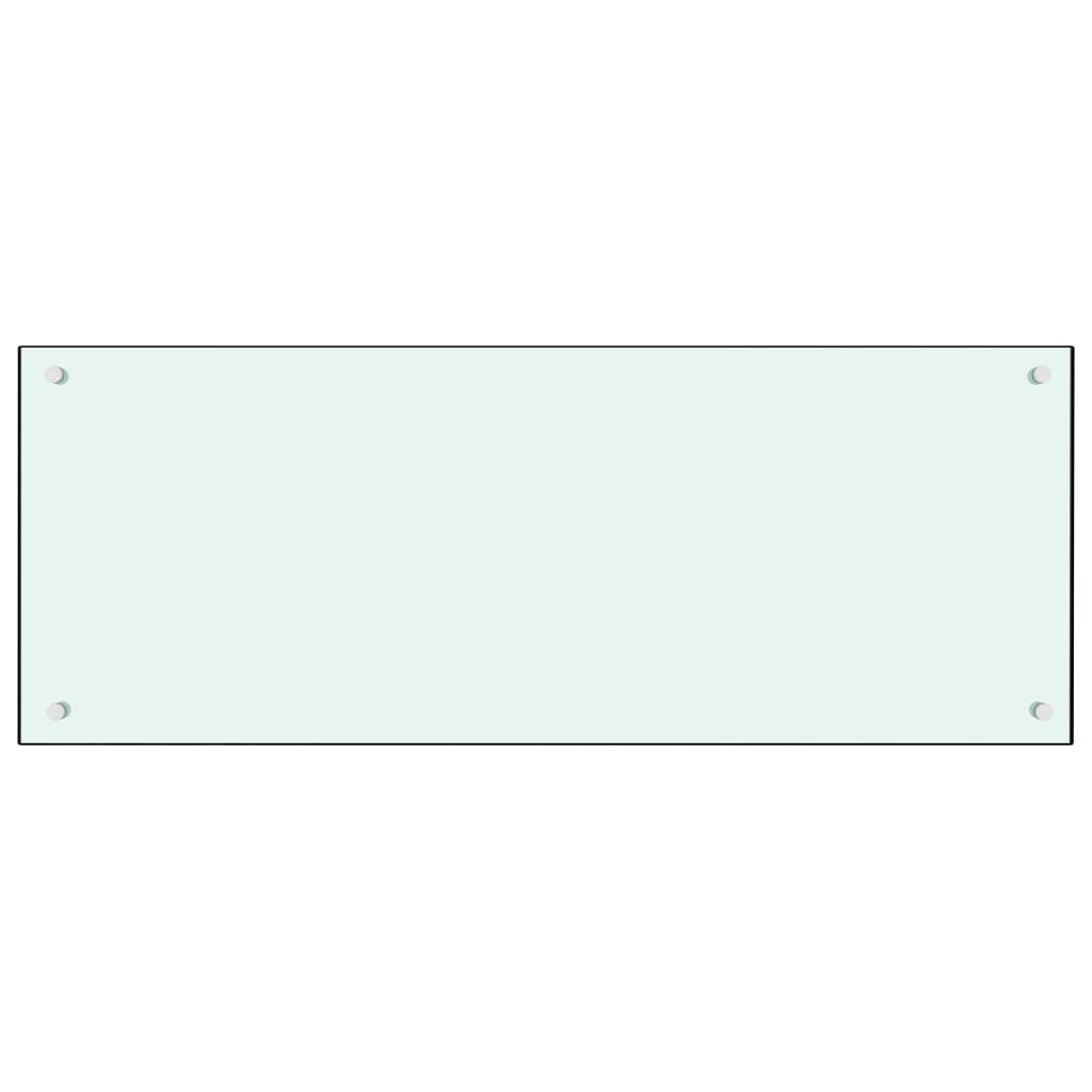 stænkplade 100x40 cm hærdet glas mælkeagtig
