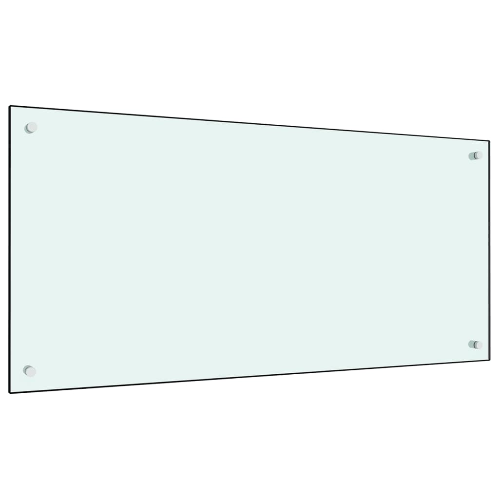 stænkplade 100x50 cm hærdet glas mælkeagtig