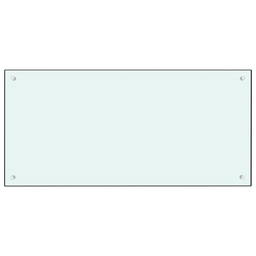 stænkplade 100x50 cm hærdet glas mælkeagtig