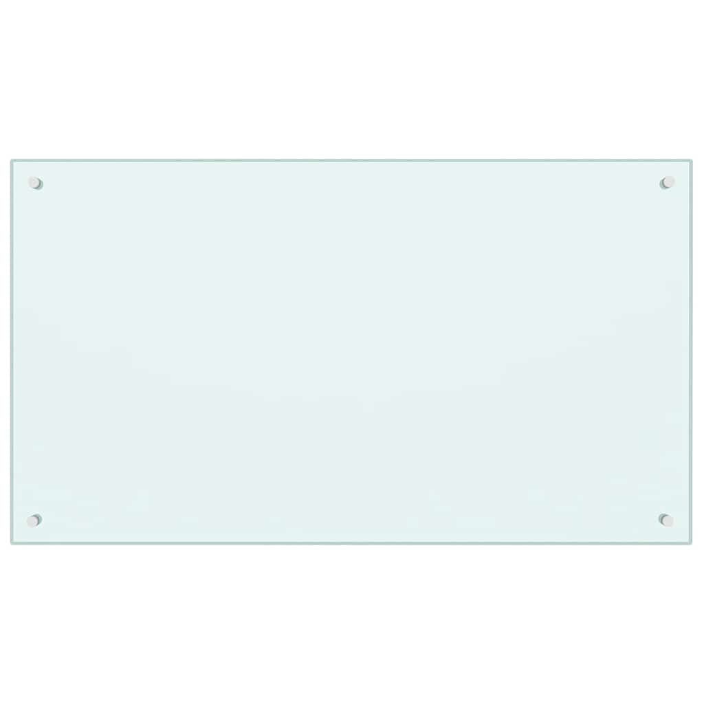 stænkplade 100x60 cm hærdet glas mælkeagtig