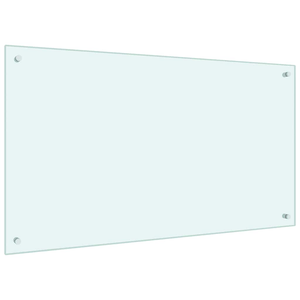 stænkplade 100x60 cm hærdet glas mælkeagtig