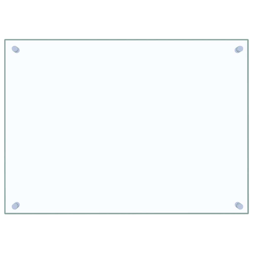 stænkplade 70x50 cm hærdet glas gennemsigtig