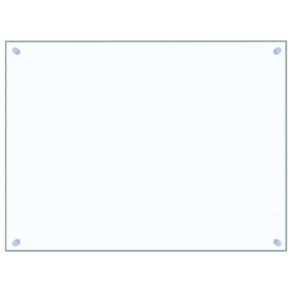 stænkplade 80x60 cm hærdet glas gennemsigtig