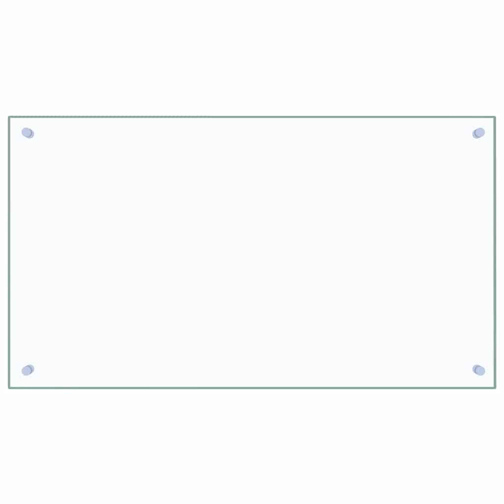 stænkplade 90x50 cm hærdet glas gennemsigtig