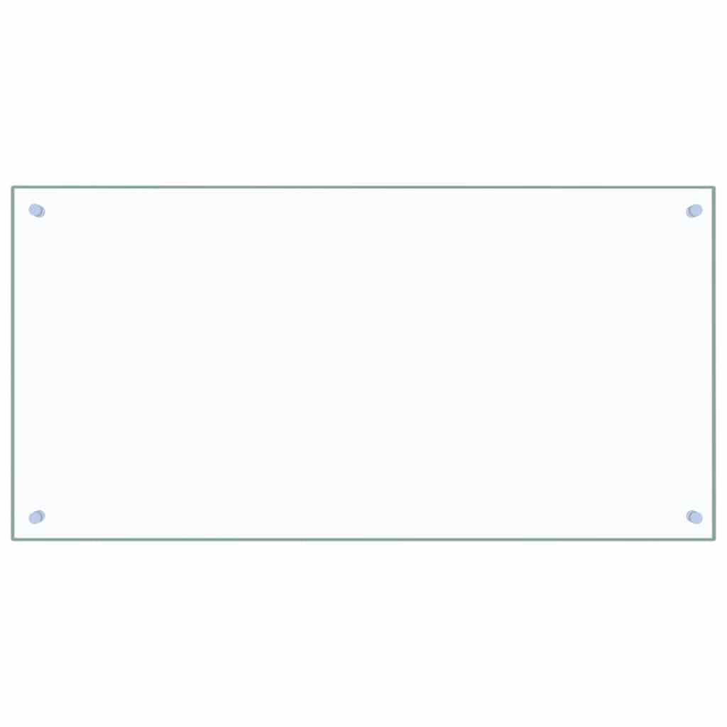 stænkplade 100x50 cm hærdet glas gennemsigtig