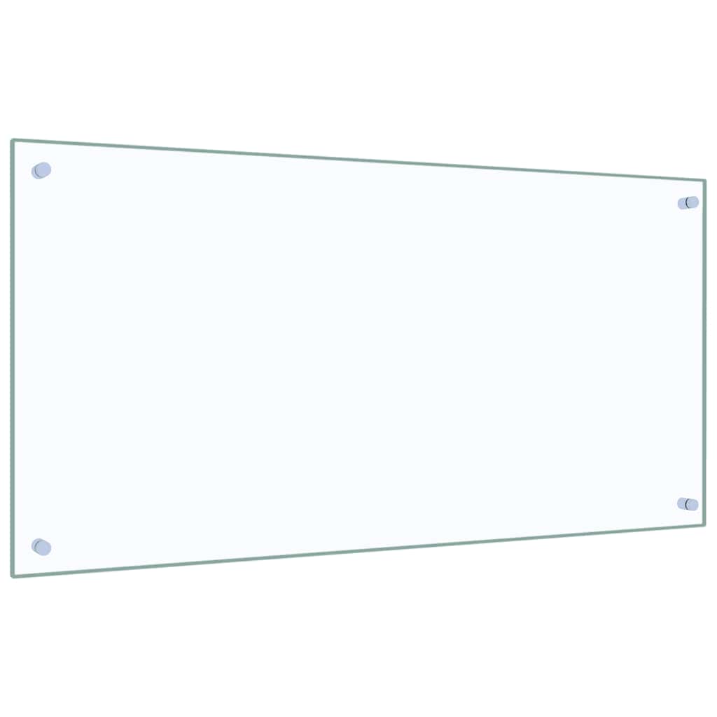 stænkplade 100x50 cm hærdet glas gennemsigtig