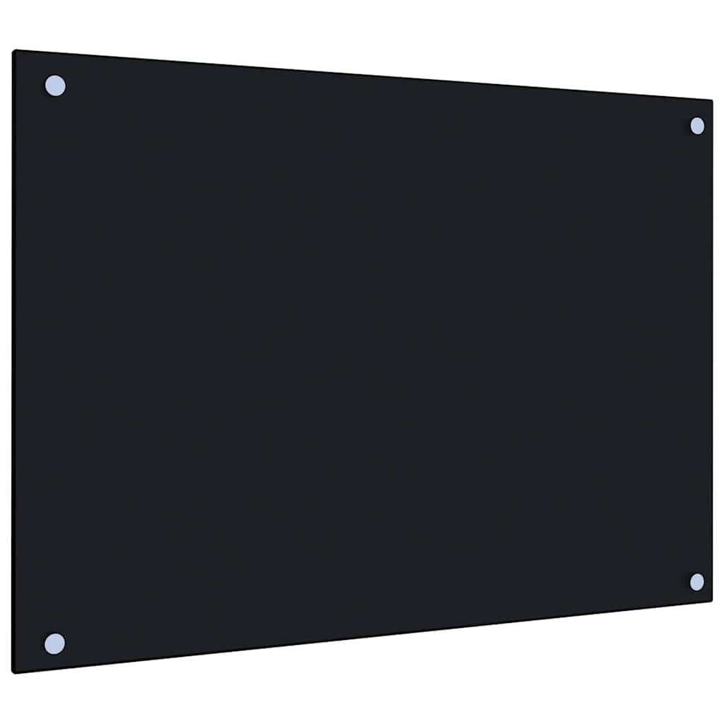 stænkplade 70x50 cm hærdet glas sort