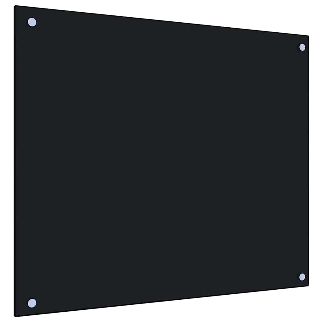 stænkplade 70x60 cm hærdet glas sort