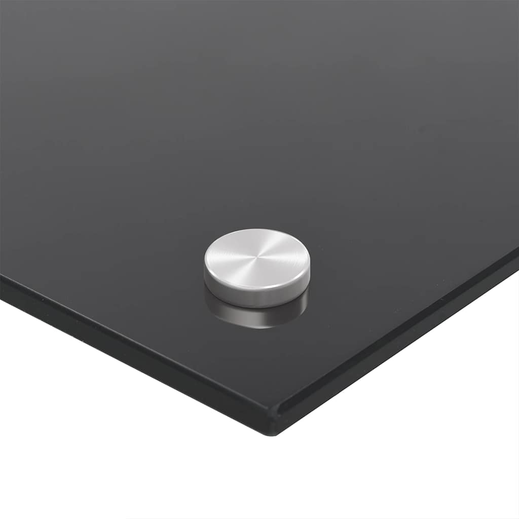 stænkplade 80x50 cm hærdet glas sort