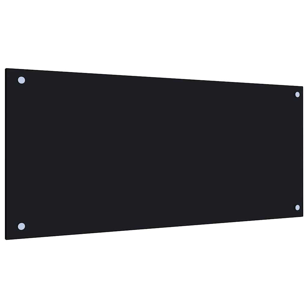 stænkplade 90x40 cm hærdet glas sort
